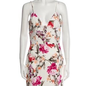 NICHOLAS Pink Spaghetti Strap Sheath Midi Dress